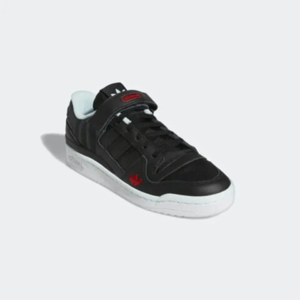 Adidas Forum Low Mens Casual Sneaker Shoes Black White HQ4536 NEW Multi Sz - Picture 2 of 8
